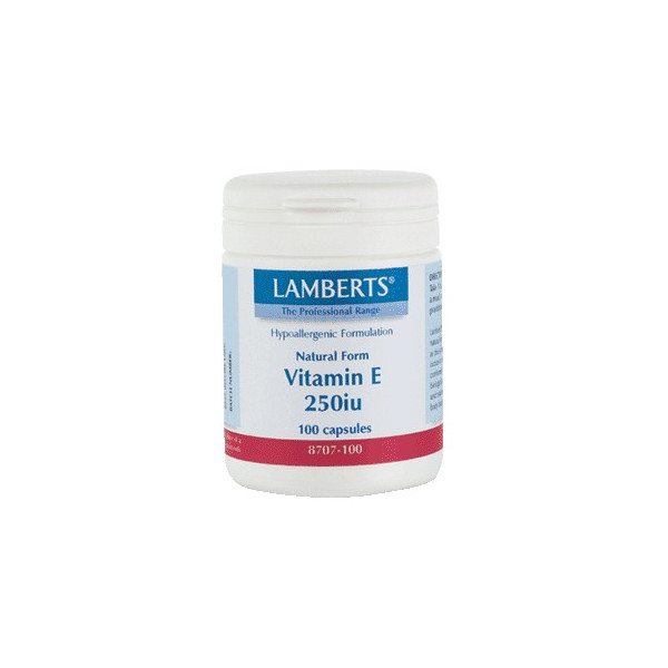 VITAMINA E NATURAL 250 UI 100 CAP LAMBERTS