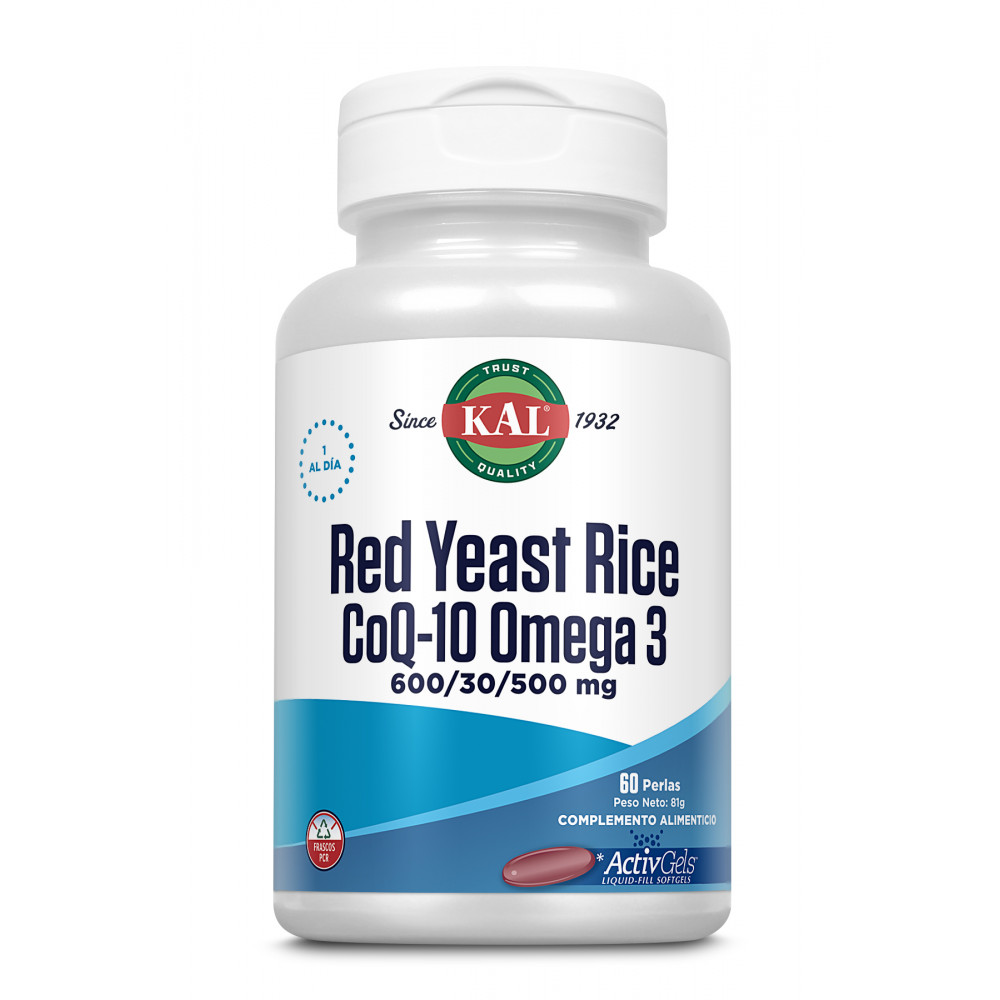 RED RICE/ Q10/OMEGA 3 60 PERLAS KAL