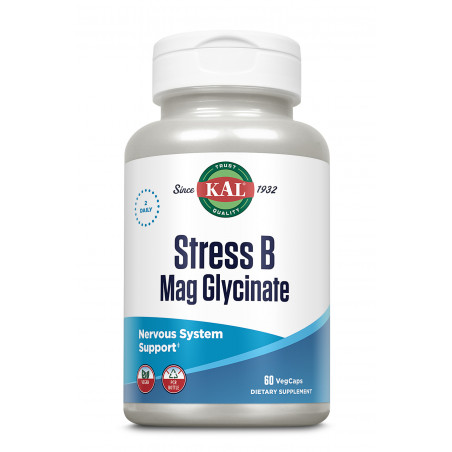 STRESS B MAG GLYCINATE 60 VEGCAPS KAL SOLARAY