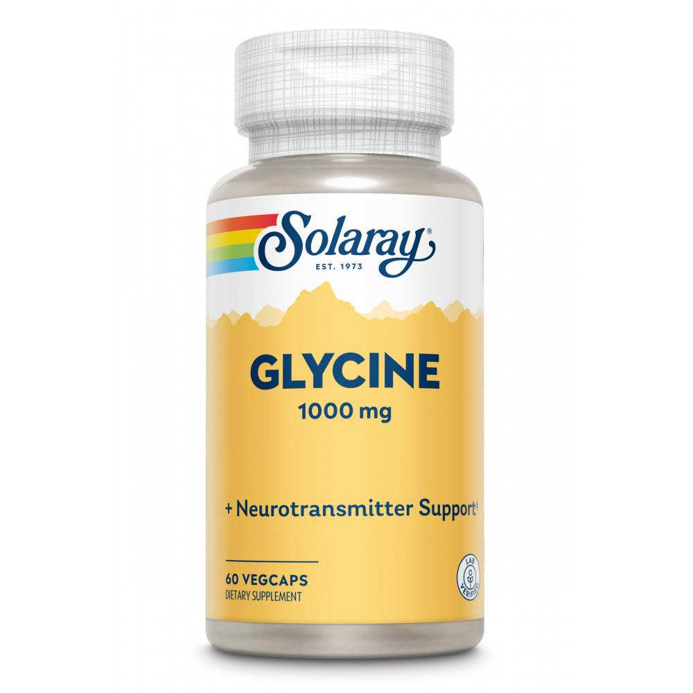 GLYCINE 1000MG 60 CAP VEG SOLARAY