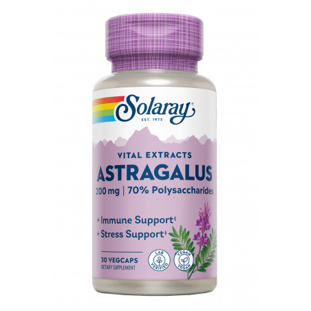 ASTRAGALUS ROOT EXTRACT 200MG 30 CAP VEG SOLARAY