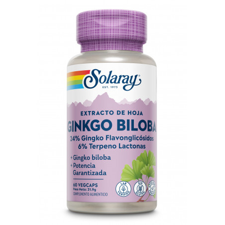 GINKGO BILOBA 60 MG 60 CAP SOLARAY