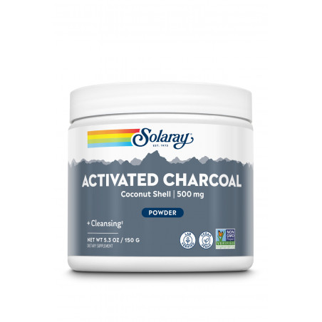 CHARCOAL COCONUT ACTIVATED 150 GRAMOS SOLARAY