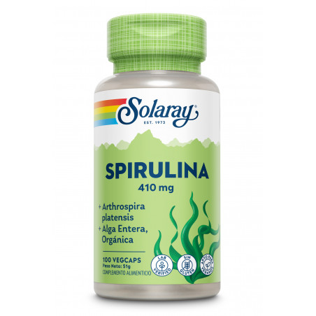 SPIRULINA 410 MG 100 CAP SOLARAY