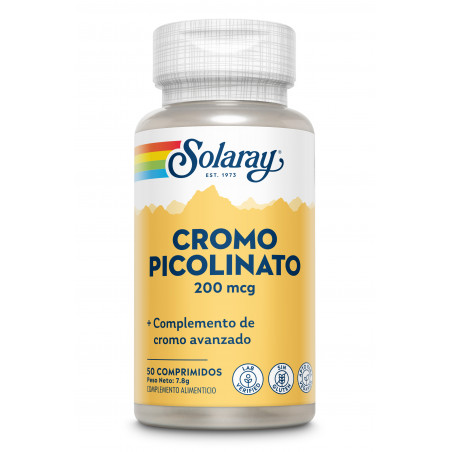 CROMO PICOLINATO 200 MCG 50 COMP SOLARAY