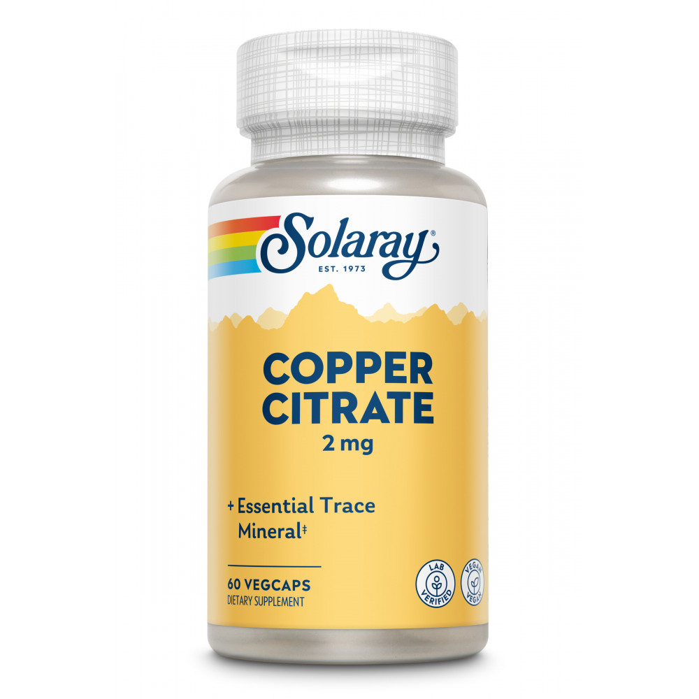 COBRE CITRATO 2 MG 60 CAP VEG SOLARAY