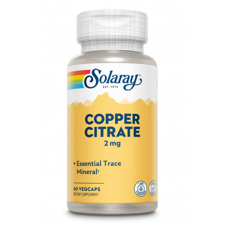 COBRE CITRATO 2 MG 60 CAP VEG SOLARAY