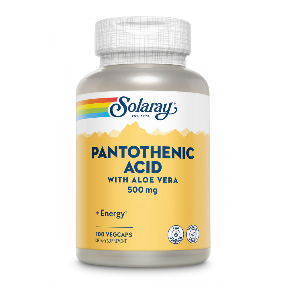 PANTOTENIC ACID 500 MG 100 CAP SOLARAY
