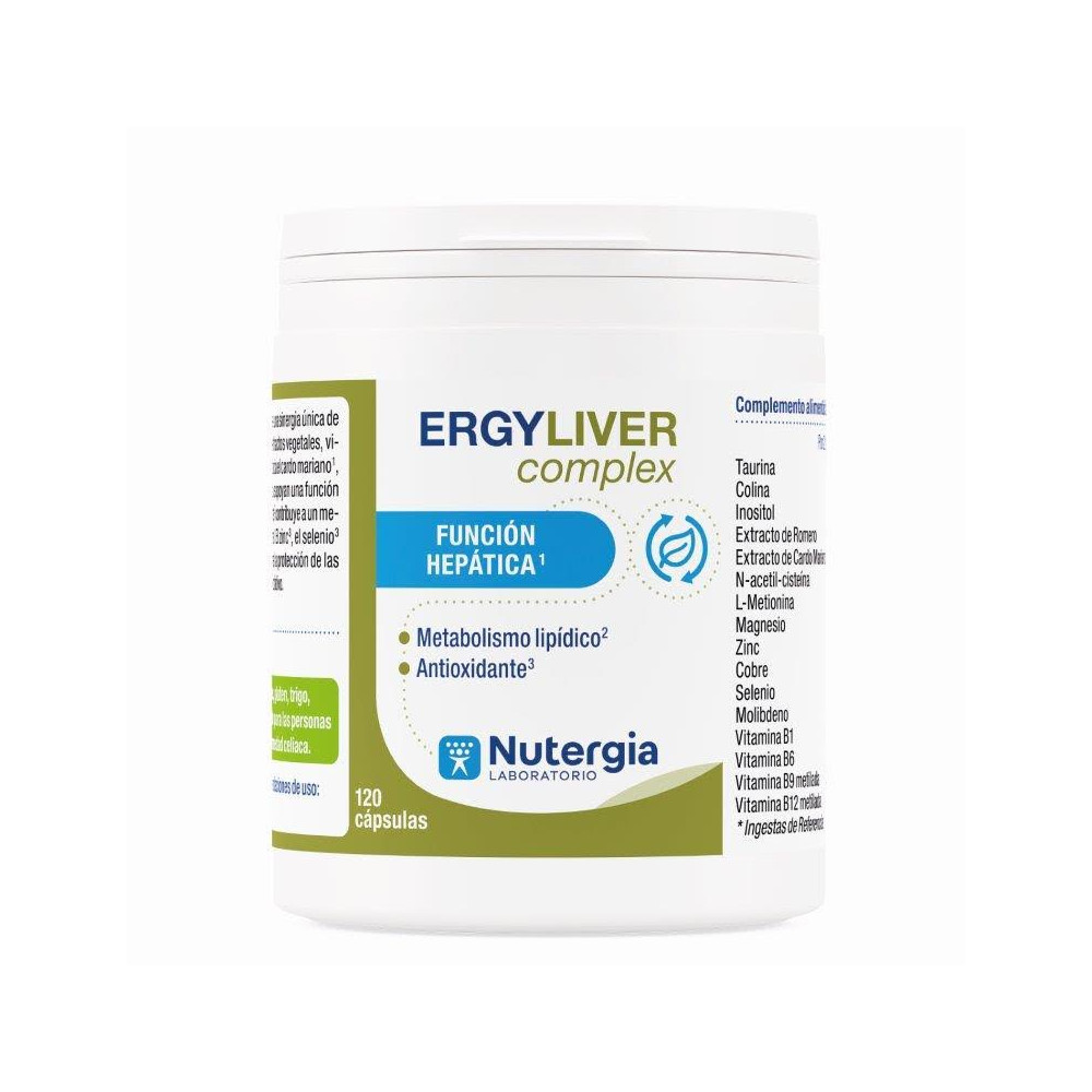 Comprar online ERGYLIVER COMPLEX 120 CAP NUTERGIA - Farmacia Coliseum