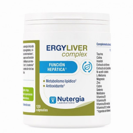 Comprar online ERGYLIVER COMPLEX 120 CAP NUTERGIA - Farmacia Coliseum