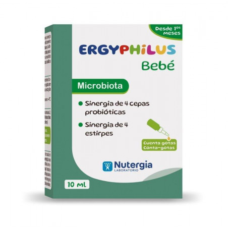Comprar online ERGYPHILUS BEBE MICROBIOTA 10 CC NUTERGIA - Farmacia Coliseum