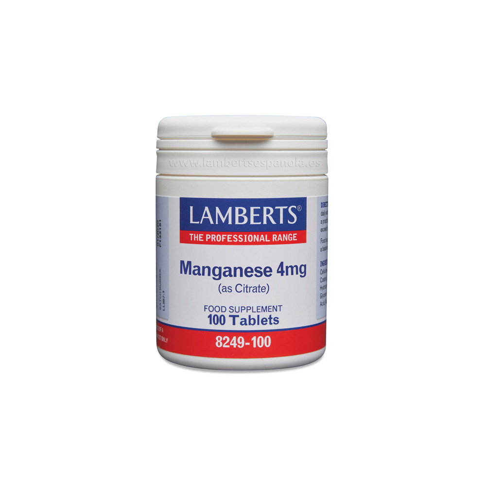 MANGANESO CITRATO 4 MG 100 COMP LAMBERTS