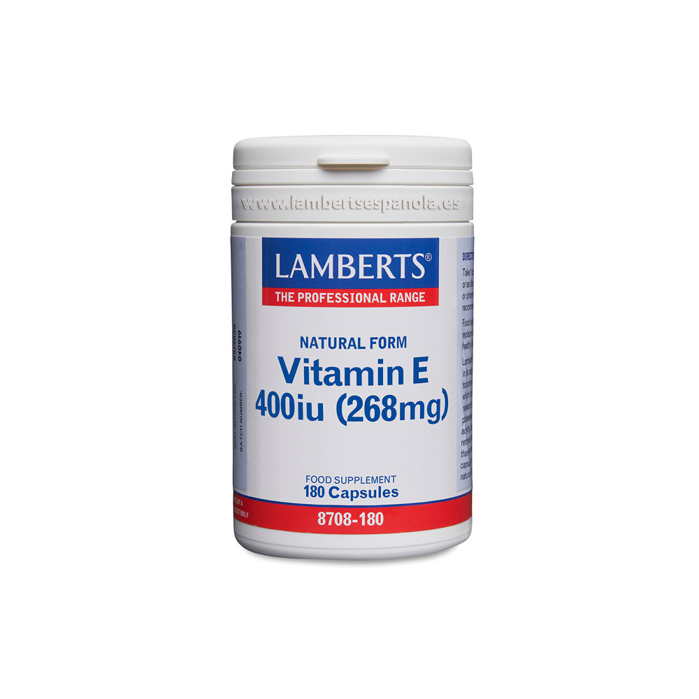 VITAMINA E NATURAL 400 UI 180 CAP LAMBERTS