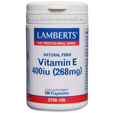 VITAMINA E NATURAL 400 UI 180 CAP LAMBERTS