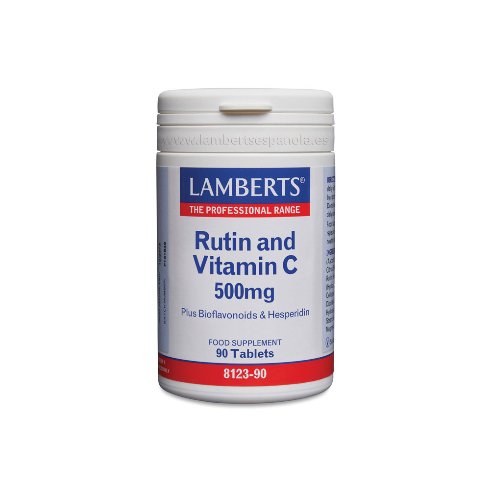 RUTINA VITAMINA C 500 MG BIOFLAVONOIDES 90 COMP LAMBERTS