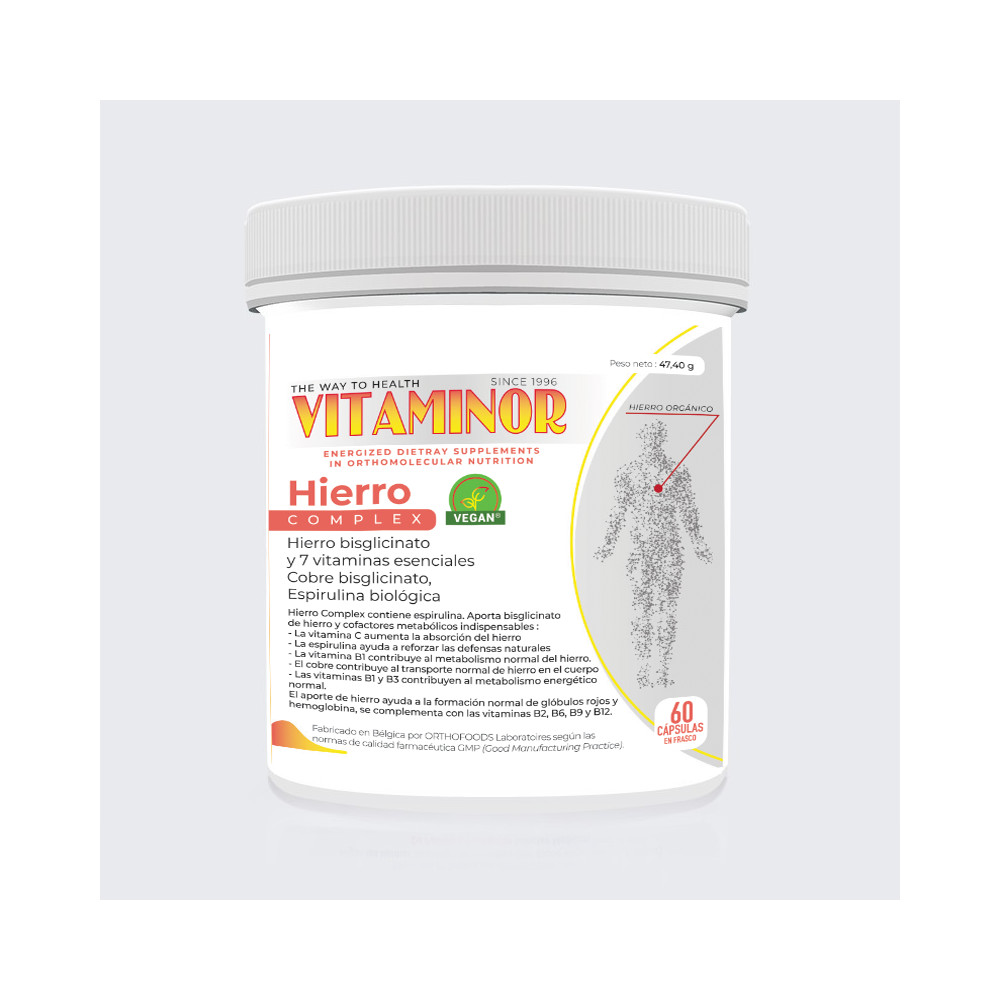 HIERRO COMPLEX 60 COMP VITAMINOR