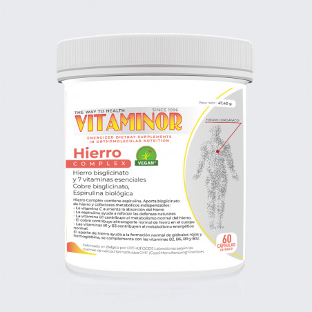 HIERRO COMPLEX 60 COMP VITAMINOR
