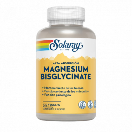 MAGNESIO GLICINATO (BISGLICINATO) 120CAP SOLARAY