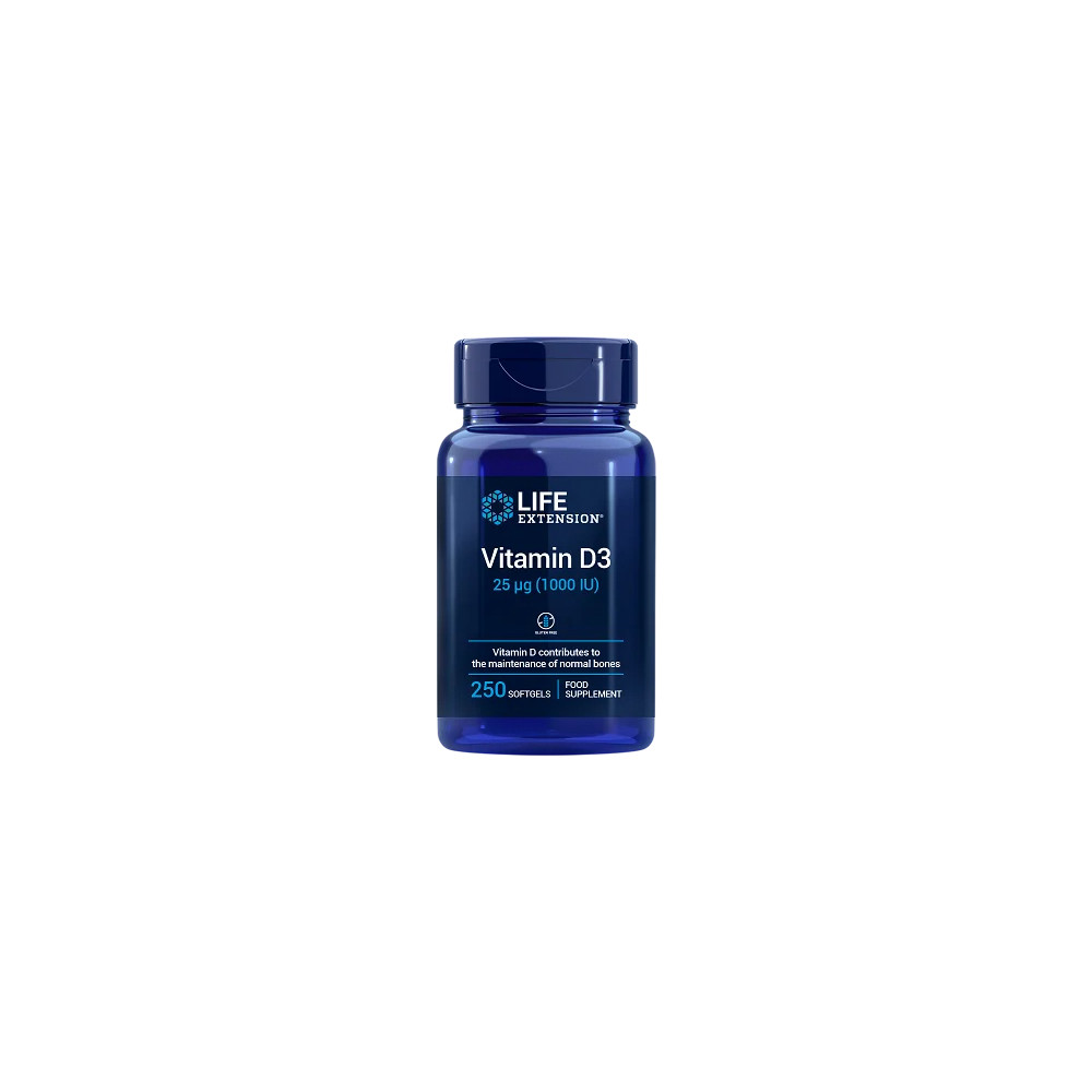 Comprar VITAMIN D3 EU 1000 IU 250 PERLAS LIFE EXTENSION online