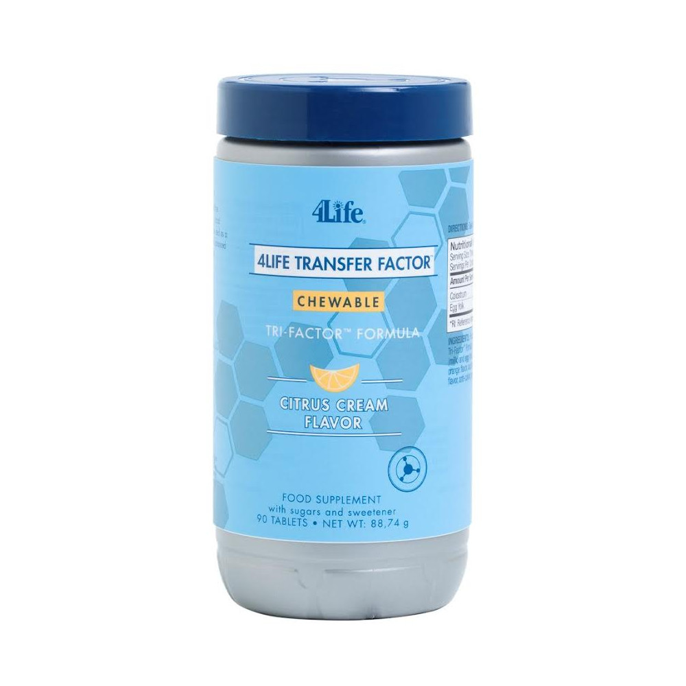 TRANSFER FACTOR TRI FACTOR MASTICABLE CITRICO 90 TAB 4 LIFE