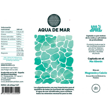 Comprar online AGUA DE MAR 100 ML DIRECT NUTRITION - Farmacia Coliseum