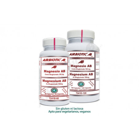 Comprar MAGNESIO BISGLICINATO AB 150 MG 120 CAP AIRBIOTIC - Coliseum