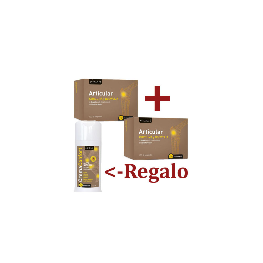 Comprar online ARTICULAR PACK DUPLO + CREMA 60 COMP VITALART