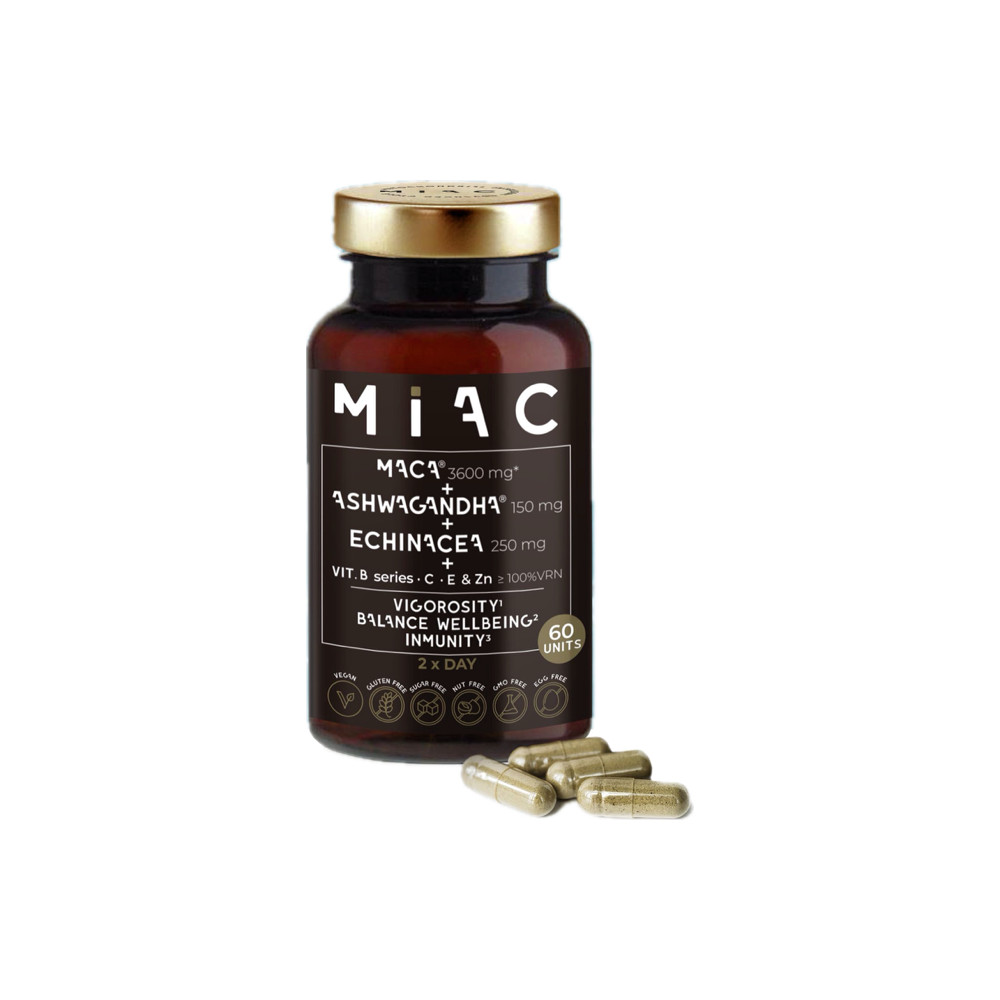 Comprar MACA ASHWAGANDHA ECHINACEA VIT B 60 CAP MIAC LAB online