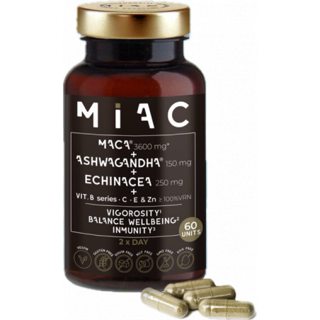 Comprar MACA ASHWAGANDHA ECHINACEA VIT B 60 CAP MIAC LAB online