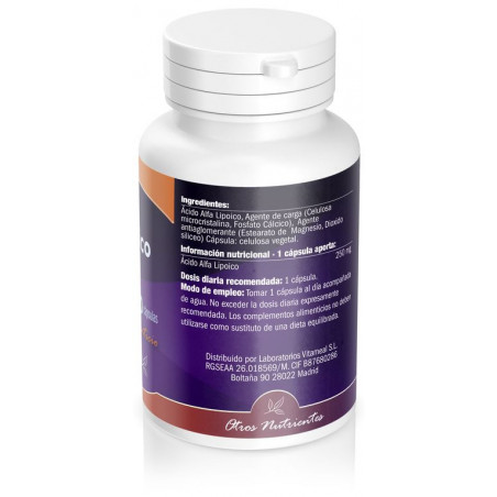 Comprar online ALFA LIPOICO ACIDO 250 MG 60 CAP NATURBITE - Farmacia Coliseum