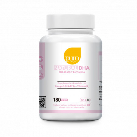 Comprar NATURAL DHA EMBARAZO LACTANCIA 180 PERLAS PURO OMEGA BEPS