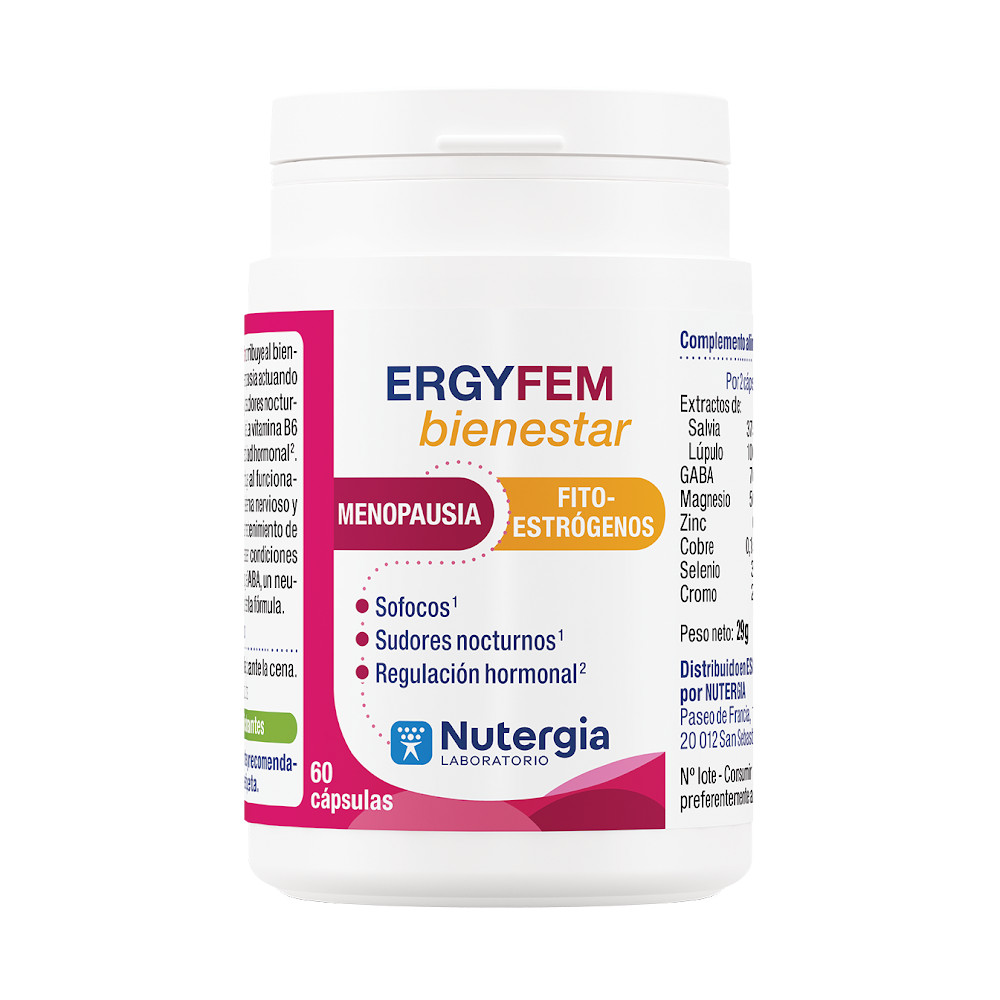 Comprar ERGYFEM BIENESTAR 60 CAP NUTERGIA online - Farmacia Coliseum