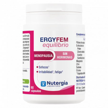 Comprar online ERGYFEM EQUILIBRIO 60 CAP NUTERGIA - Farmacia Coliseum