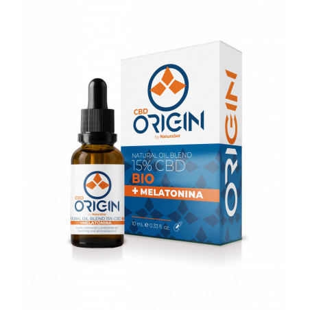 CBD ORIGIN 15% + MELATONINA NATURAL BLEND OIL 10 ML SORIA NATURAL