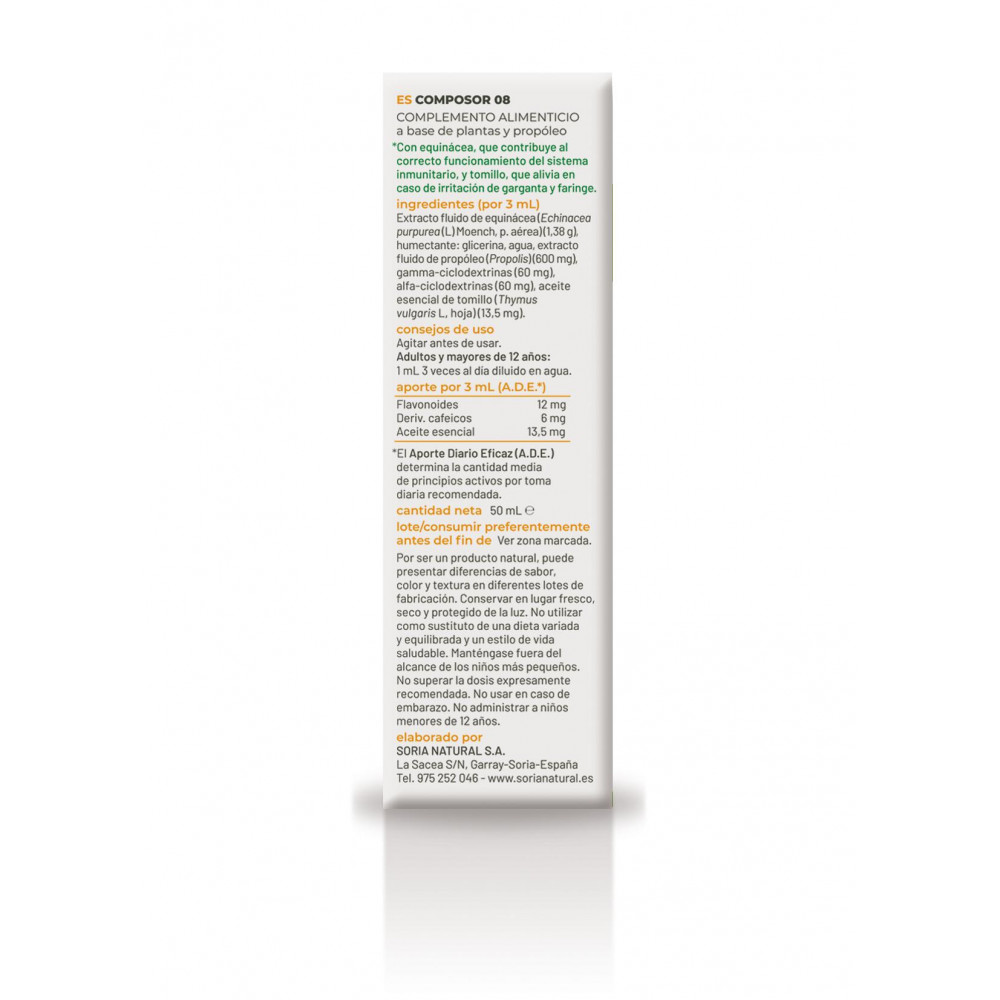 COMPOSOR 8 XXI ECHINACOMPLEX 50 ML SORIA NATURAL