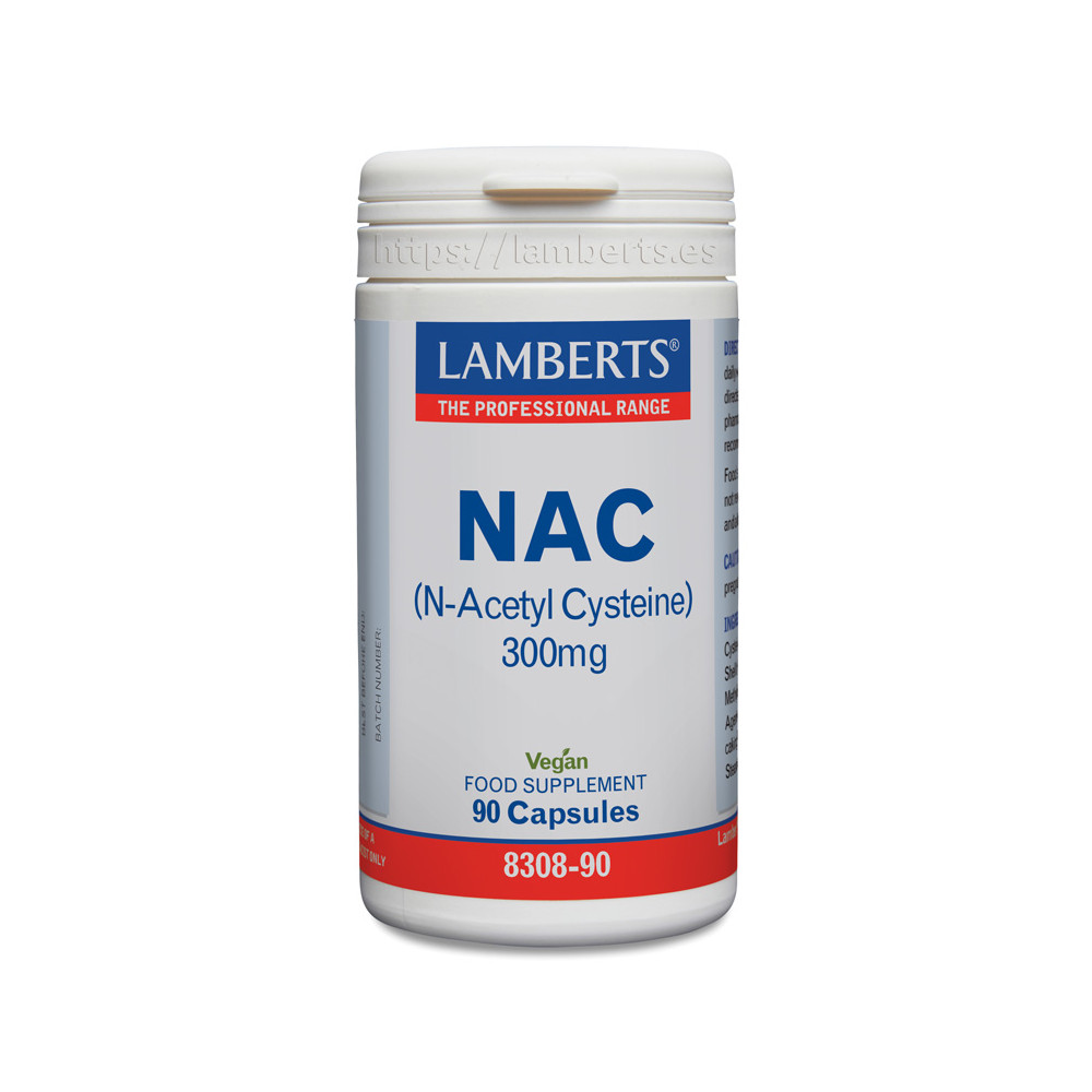 NAC N ACETILCISTEINA 300 MG 90 CAP LAMBERTS