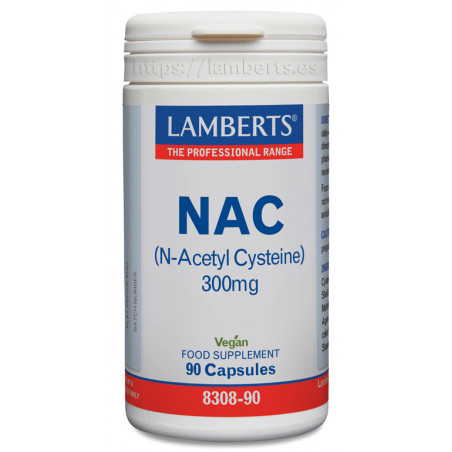 NAC N ACETILCISTEINA 300 MG 90 CAP LAMBERTS
