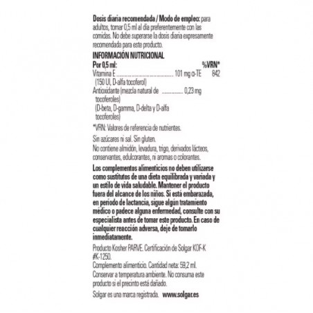 VITAMINA E LIQUIDA 60 CC SOLGAR