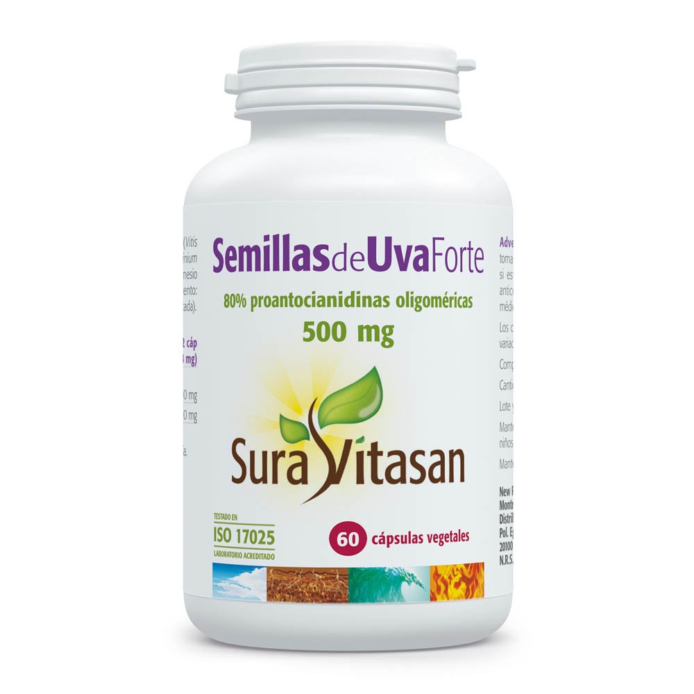 Comprar online SEMILLA UVA OPC 60 MG 60 CAP SURA VITASAN - Coliseum