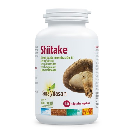 Comprar SHIITAKE 300 MG (EXTRACTO 8:1) 60 CAP SURA VITASAN online