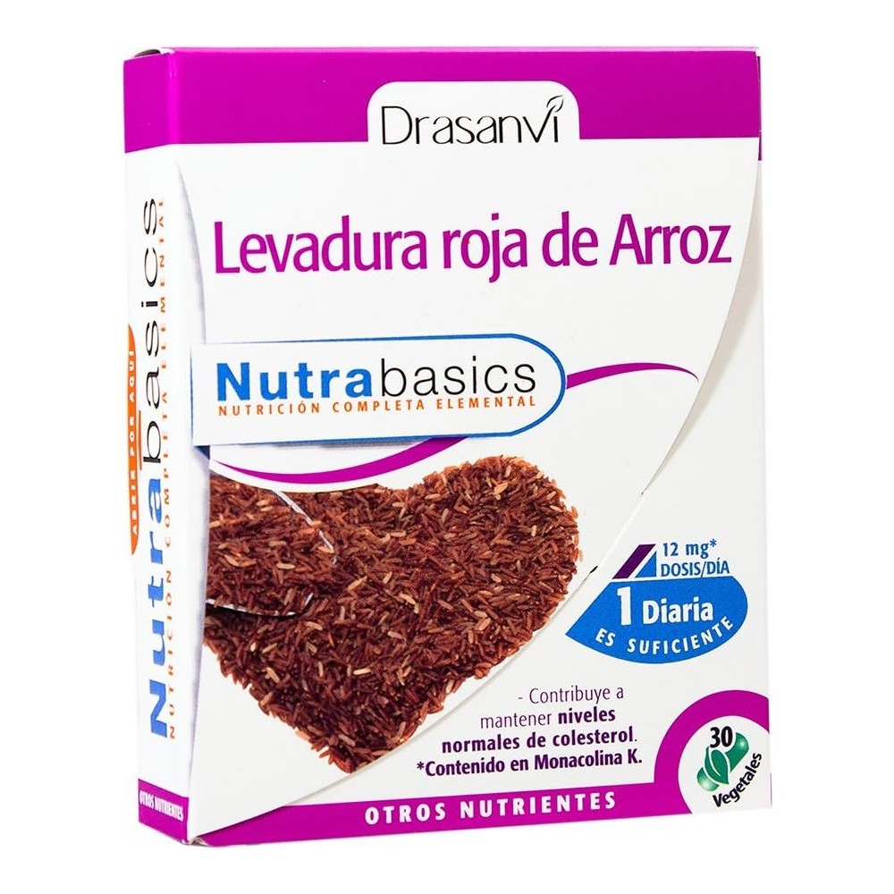 LEVADURA ROJA ARROZ 30 CAP NUTRABASICS DRASANVI