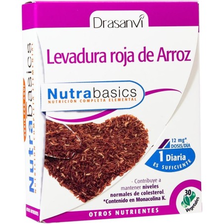 LEVADURA ROJA ARROZ 30 CAP NUTRABASICS DRASANVI