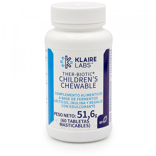 THER BIOTIC CHILDREN'S CHEWABLE 60 COMP MASTIC KLAIRE LABS VALENTIA
