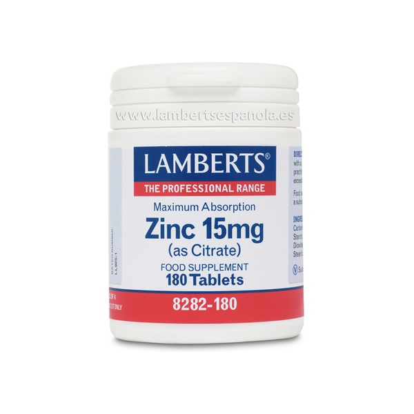 ZINC CITRATO 15 MG 180 COMP LAMBERTS