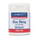 ZINC CITRATO 15 MG 180 COMP LAMBERTS