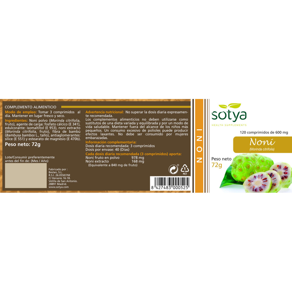 NONI 600 MG 12O COMP SOTYA