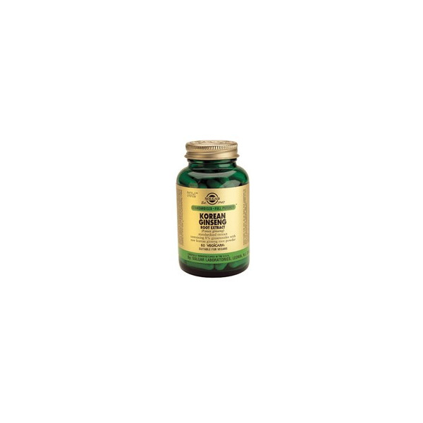 GINSENG COREANO (PANAX GINSENG) ESTANDARIZADO 60 CAP SOLGAR
