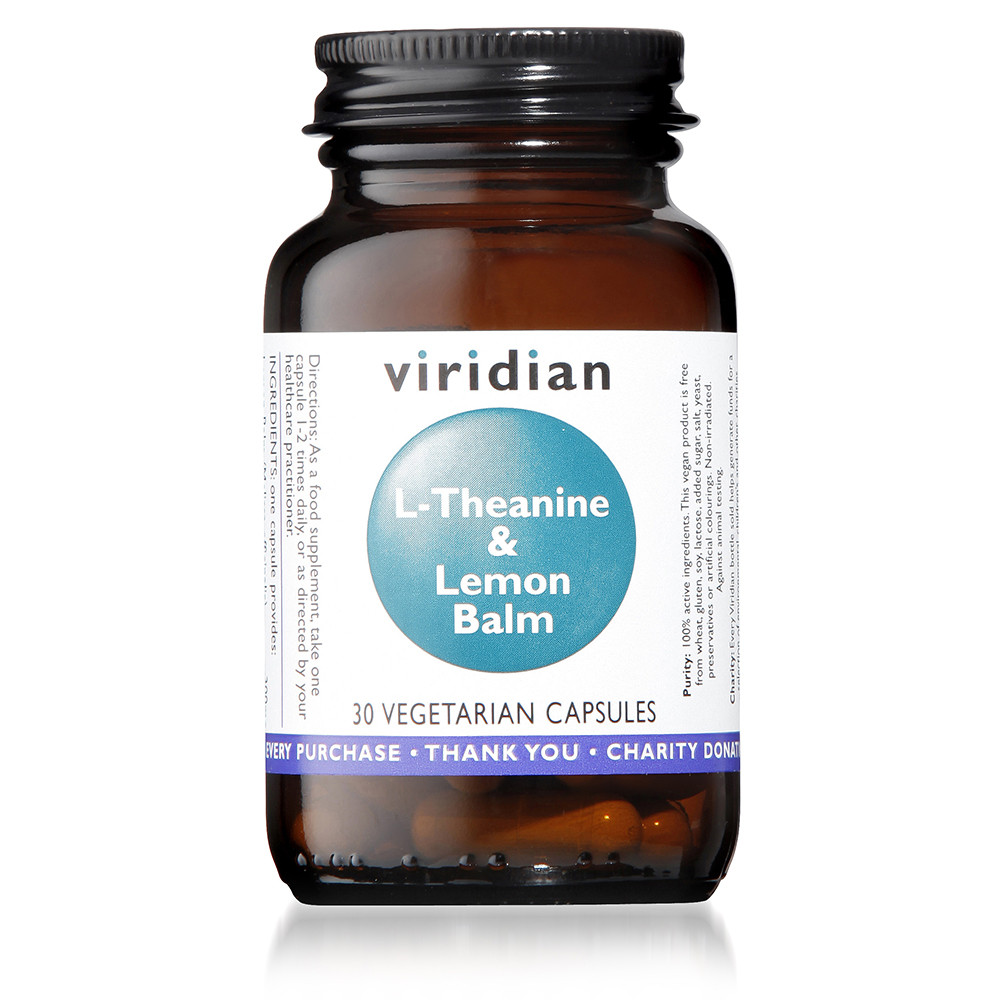 Comprar online TEANINA 200 MG Y MELISA 30 VEG CAPS VIRIDIAN - Farmacia Coliseum