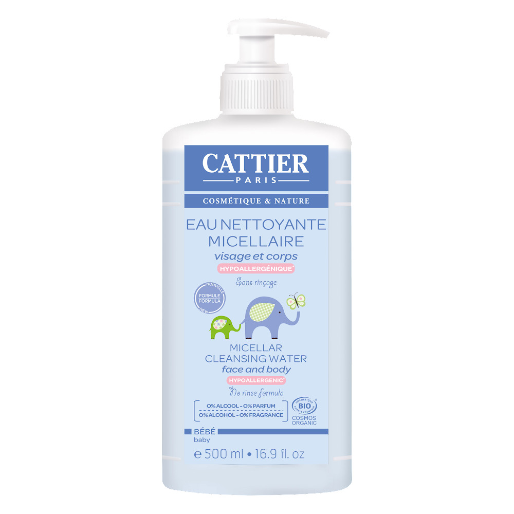 BEBE AGUA LIMPIADORA MICELAR CARA CUERPO 500 CC CATTIER