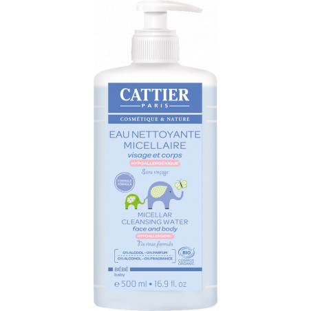 BEBE AGUA LIMPIADORA MICELAR CARA CUERPO 500 CC CATTIER